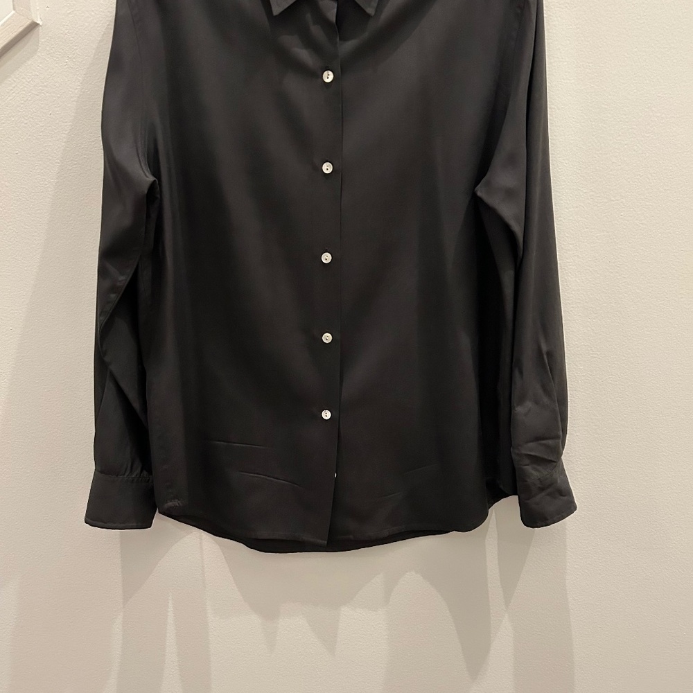 Black Silk Ladies Shirt